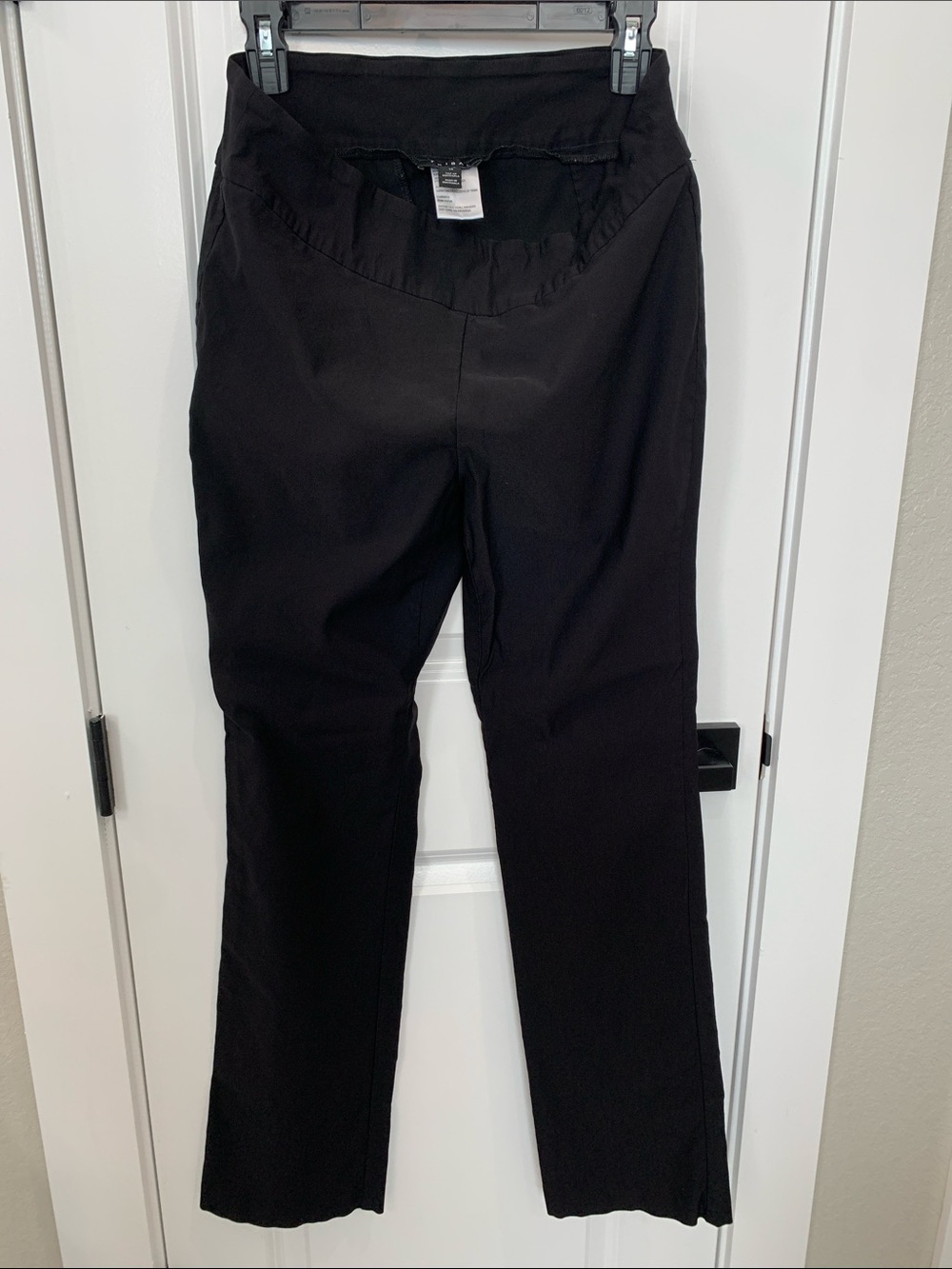 Tribal Black Straight-Leg Trousers with Pull-On Waist